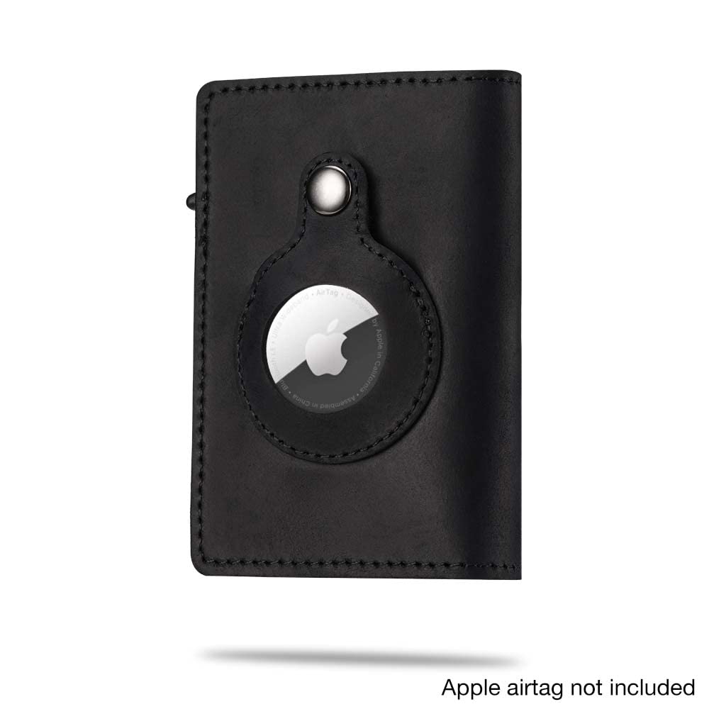 Tooka Tooka Airtag Wallet and Keyholder Genuine Leather Multifunctional RFID Blocking Case for Apple AirTags Black - View 3 of 9