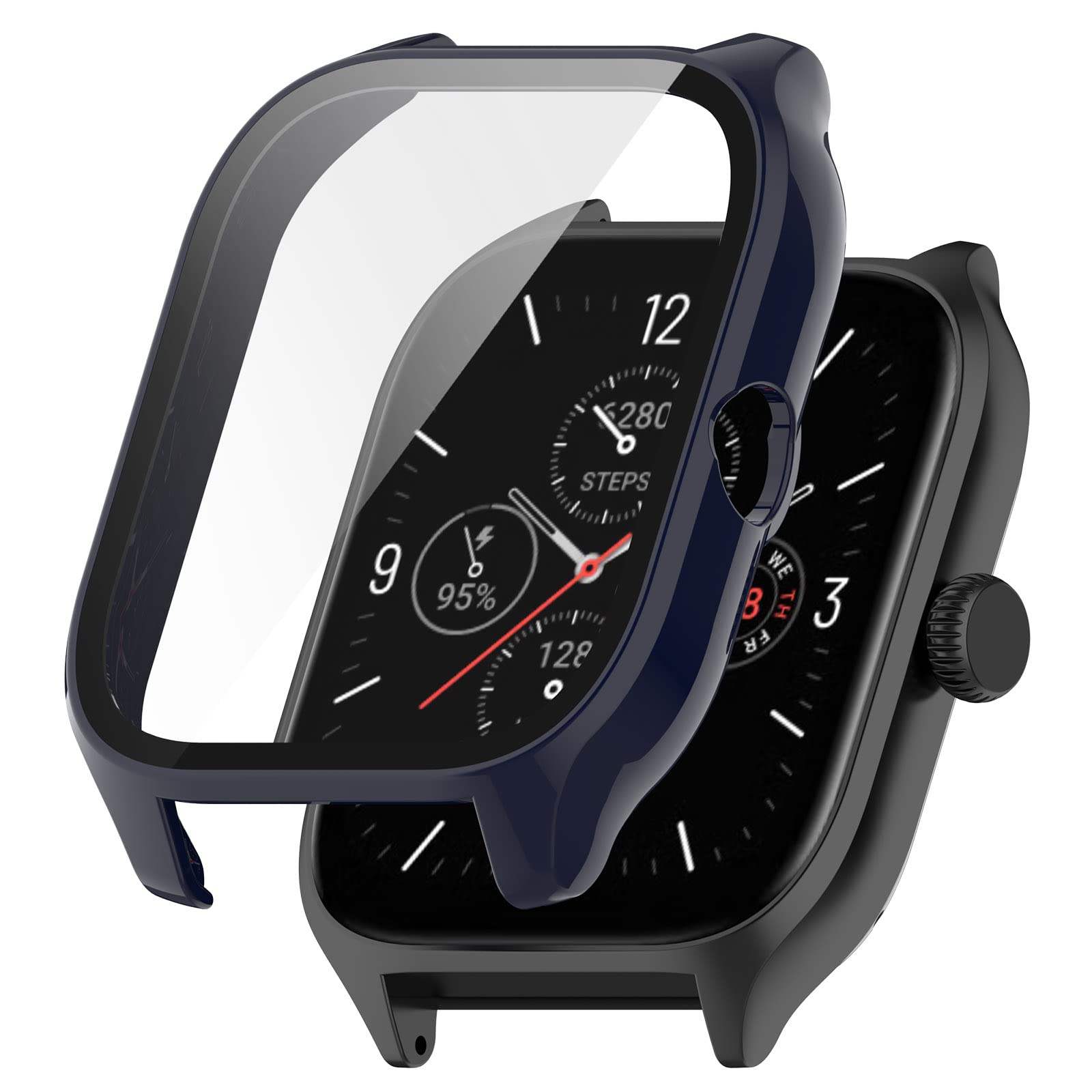 Compatible for Amazfit GTS 4 Watch Case. Scratch-Resistant Protective Case Cover PC Case with HD Tempered Glass Screen Protector for Amazfit GTS 4 - View 5 of 8
