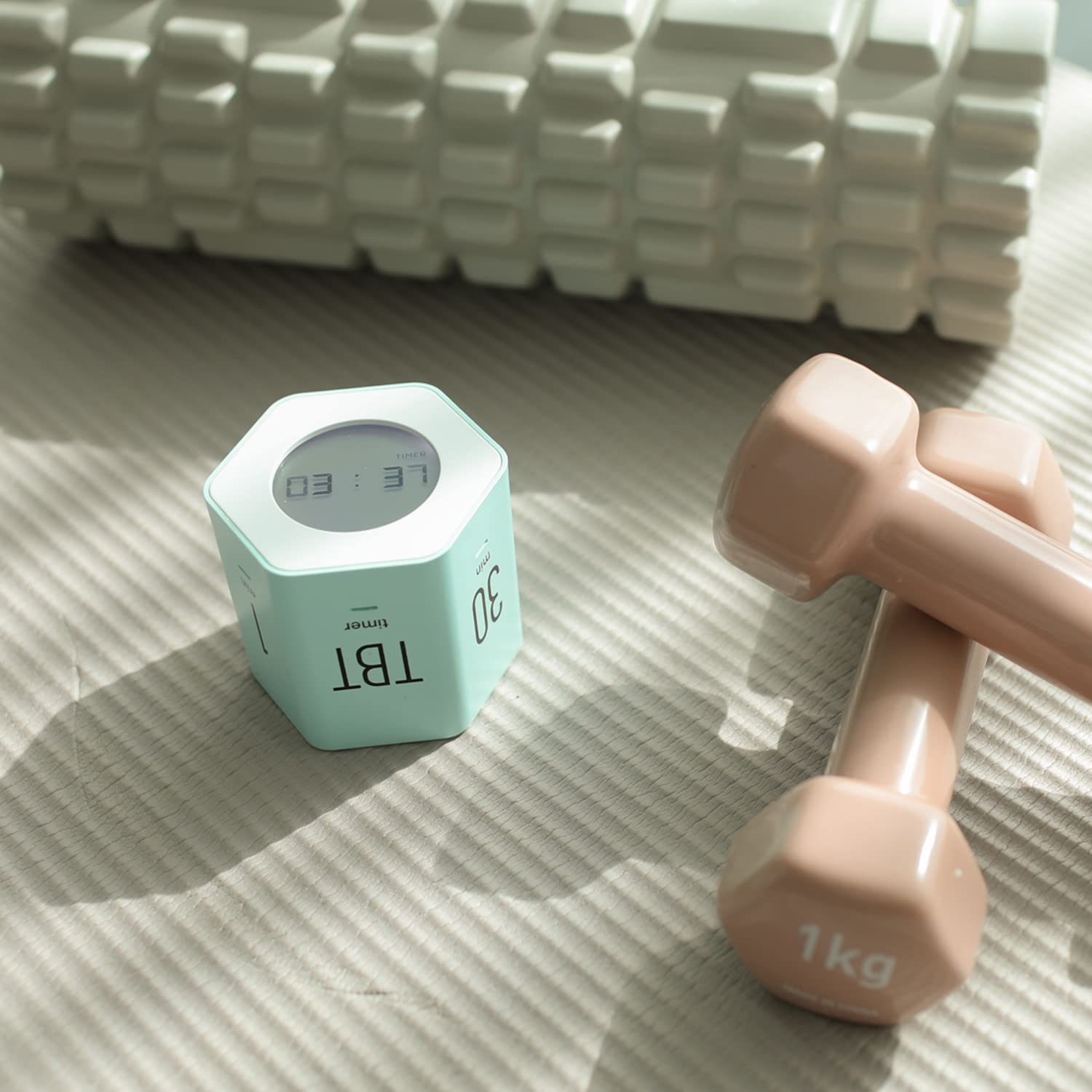 mooas Mooas Multi-Hexagon Clock Cube Timer Digital Timer with Backlight Ideal for Classroom Gym Office Pomodoro Count Up Countdown Yellow - View 6 of 9