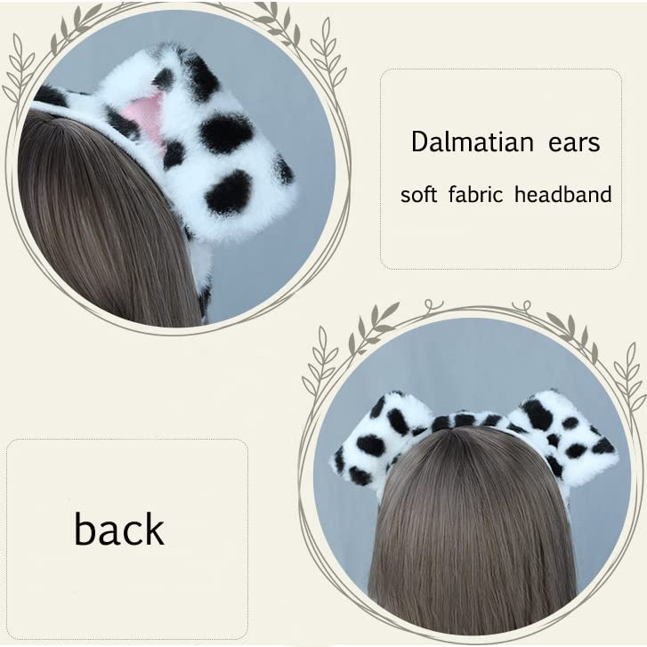 YDEVERLIN YDEVERLIN Dalmatian Headband Cute Puppy Ears Cartoon Hair Hoop for Cosplay and Costumes Perfect Dog Ears Hair Accessories - View 4 of 4