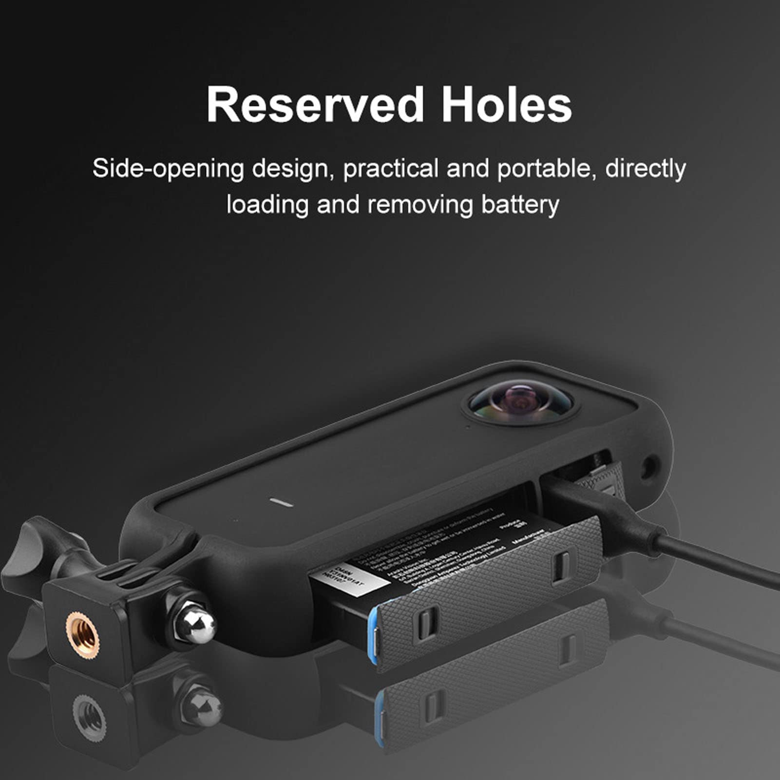 Sanpyl Sanpyl Frame Case for Insta360 ONE X2 Aluminum Protective Cover with Tripod Adapter Mount - View 3 of 9