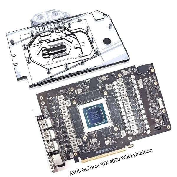 YXHGeeek ASUS GeForce RTX 4090 Water Cooling Block - Copper GPU Waterblock with RGB LED Backplate - View 5 of 8