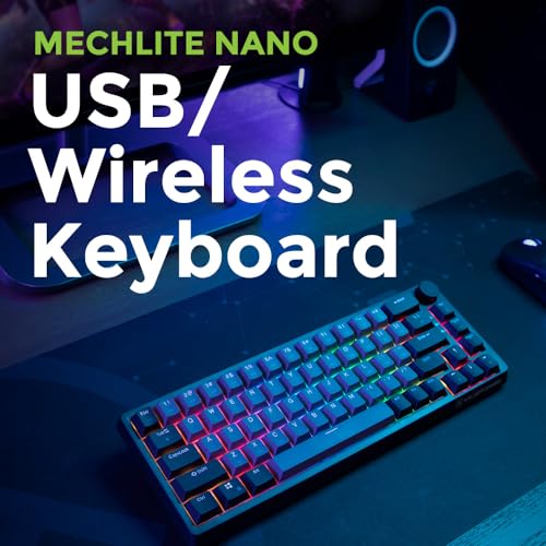 IOGEAR IOGEAR Mechlite Nano Gaming Keyboard: Wired/Wireless, PBT Keycaps, Volume Control & USB-C Cable - View 5 of 11