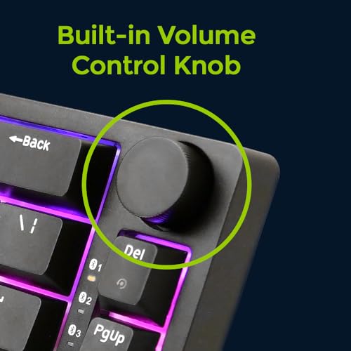 IOGEAR IOGEAR Mechlite Nano Gaming Keyboard: Wired/Wireless, PBT Keycaps, Volume Control & USB-C Cable - View 10 of 11