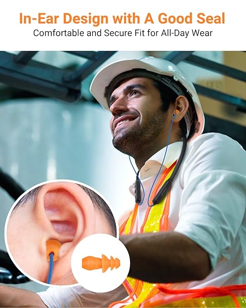 HomeSpot HomeSpot Noise Reduction Wireless Neckband Headphones: 27dB NRR, CVC Mic, 20H Playtime - OSHA Compliant for Work Safety - View 6 of 9