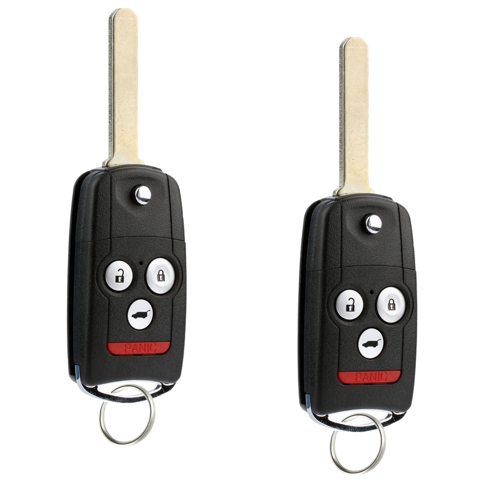 USA Remote Key Fob Control 4btn Suv Flip for 2007-2013 Acura MDX (N5F0602A1A, 35111-STX-326) (Set of 2)