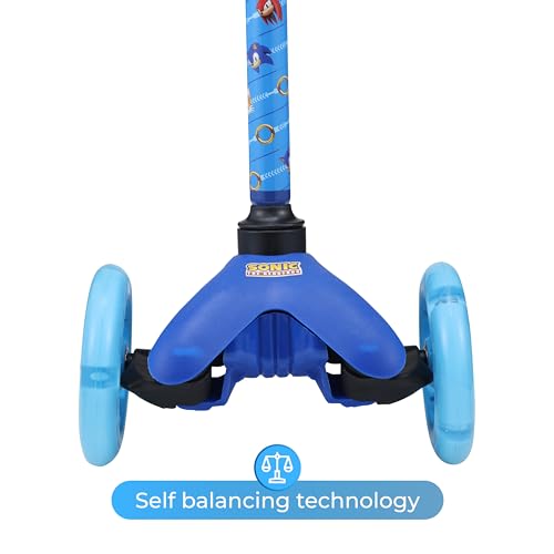 Voyager Sonic The Hedgehog Kick Scooter for Kids - Light Up Wheels, Extra Wide Deck, 3 Wheel Design, Foot Brake, Ages 3+ - View 6 of 11
