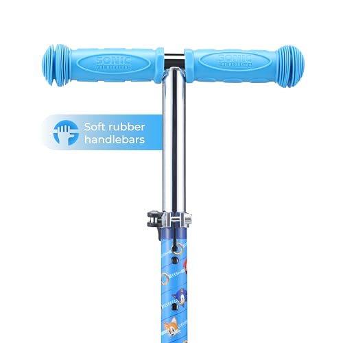 Voyager Sonic The Hedgehog Kick Scooter for Kids - Light Up Wheels, Extra Wide Deck, 3 Wheel Design, Foot Brake, Ages 3+ - View 7 of 11