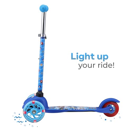 Voyager Sonic The Hedgehog Kick Scooter for Kids - Light Up Wheels, Extra Wide Deck, 3 Wheel Design, Foot Brake, Ages 3+ - View 11 of 11