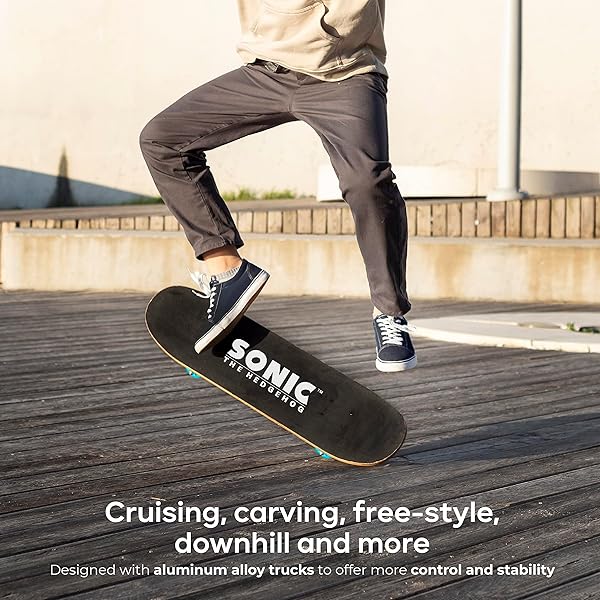 Voyager Buy Sakar Sonic The Hedgehog Skateboard - Kids & Teens Cruiser with Graphic Grip Tape & ABEC 5 Bearings - View 8 of 9