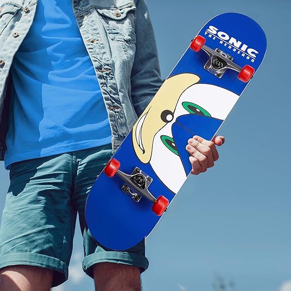 Voyager Buy Sakar Sonic The Hedgehog Skateboard - Kids & Teens Cruiser with Graphic Grip Tape & ABEC 5 Bearings - View 9 of 9