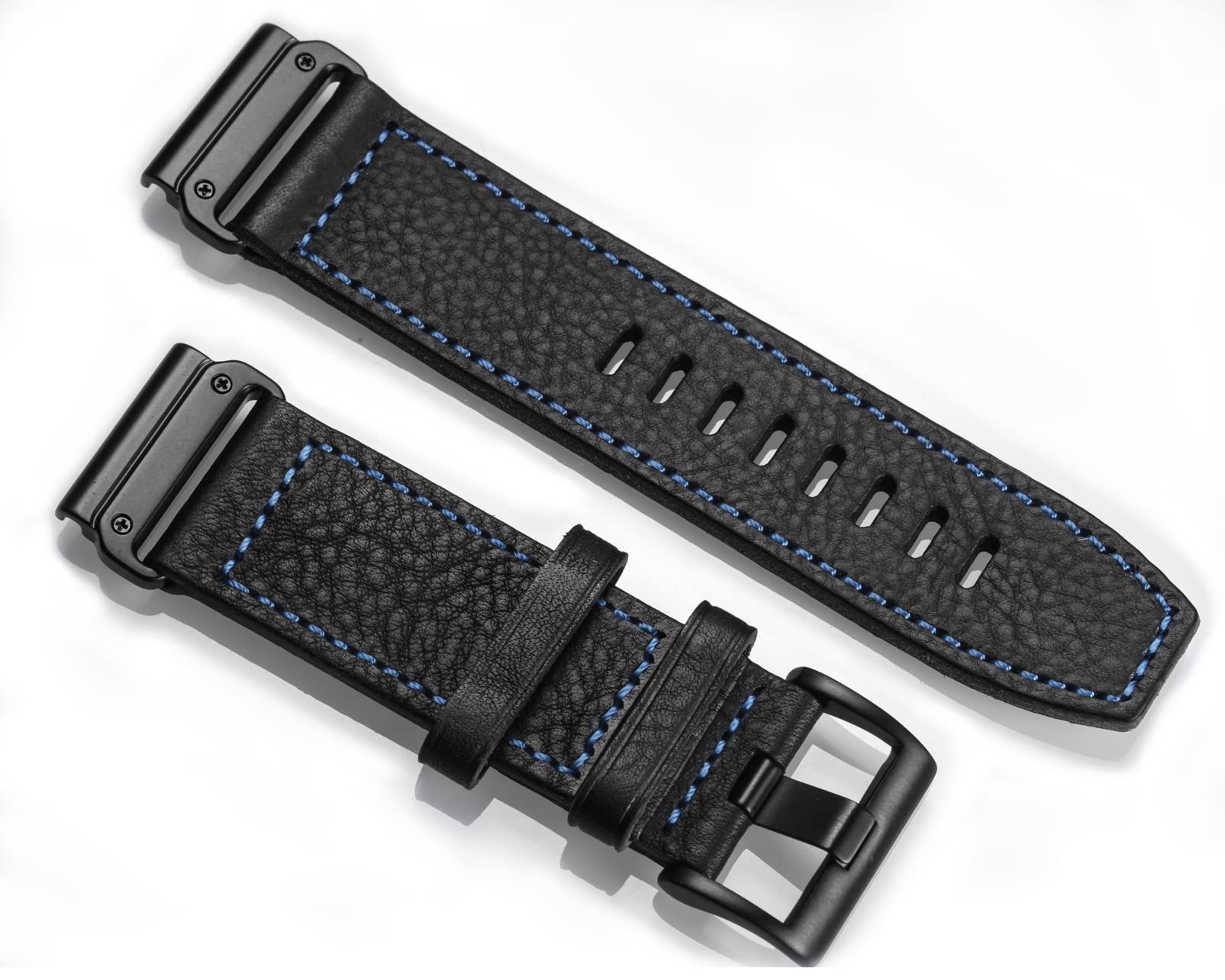 hemsut h Genuine Leather Garmin Watch Band Retro Vintage Strap 22MM Compatible with f?nix Forerunner Vivoactive Approach MARQ quatix D2 Series - View 6 of 9