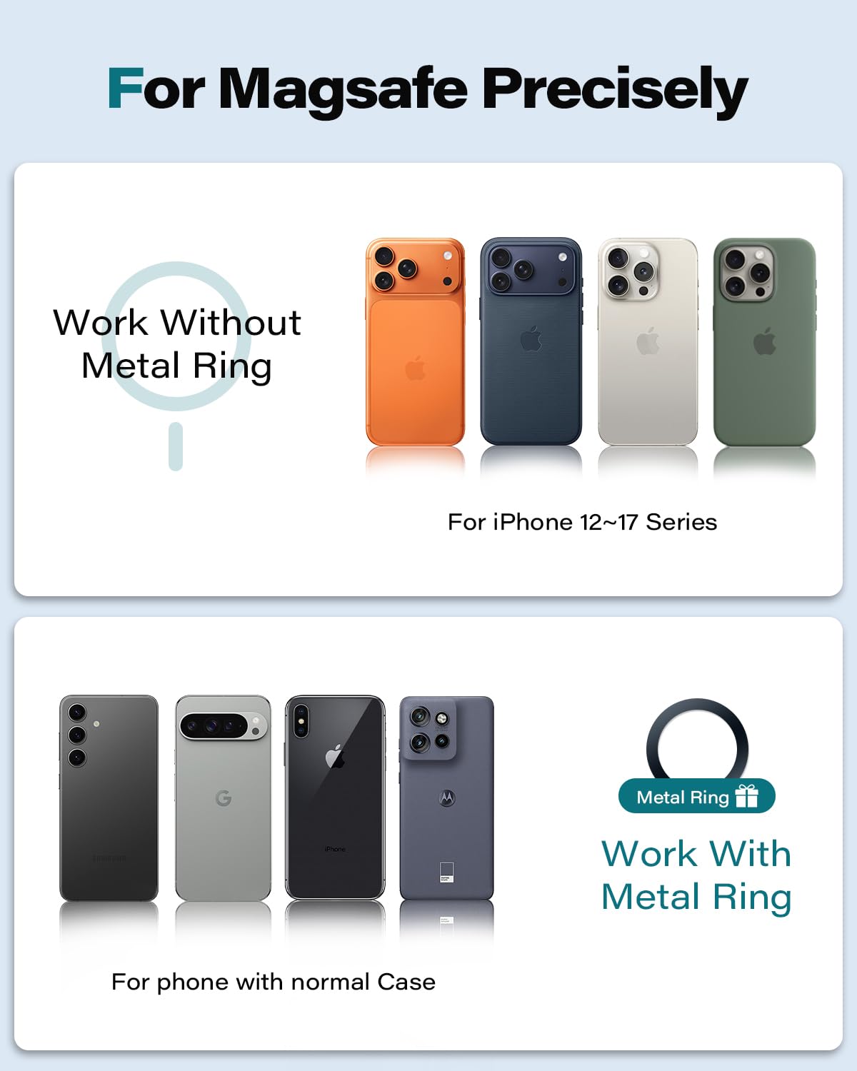 EXELIQ Magnetic Cup Holder Phone Cradle for Magsafe, Powerful N54 Magnet Flexible Tri-pivot Cup Phone Holder for Car, Tesla, Truck, SUV, Compatible - View 3 of 6