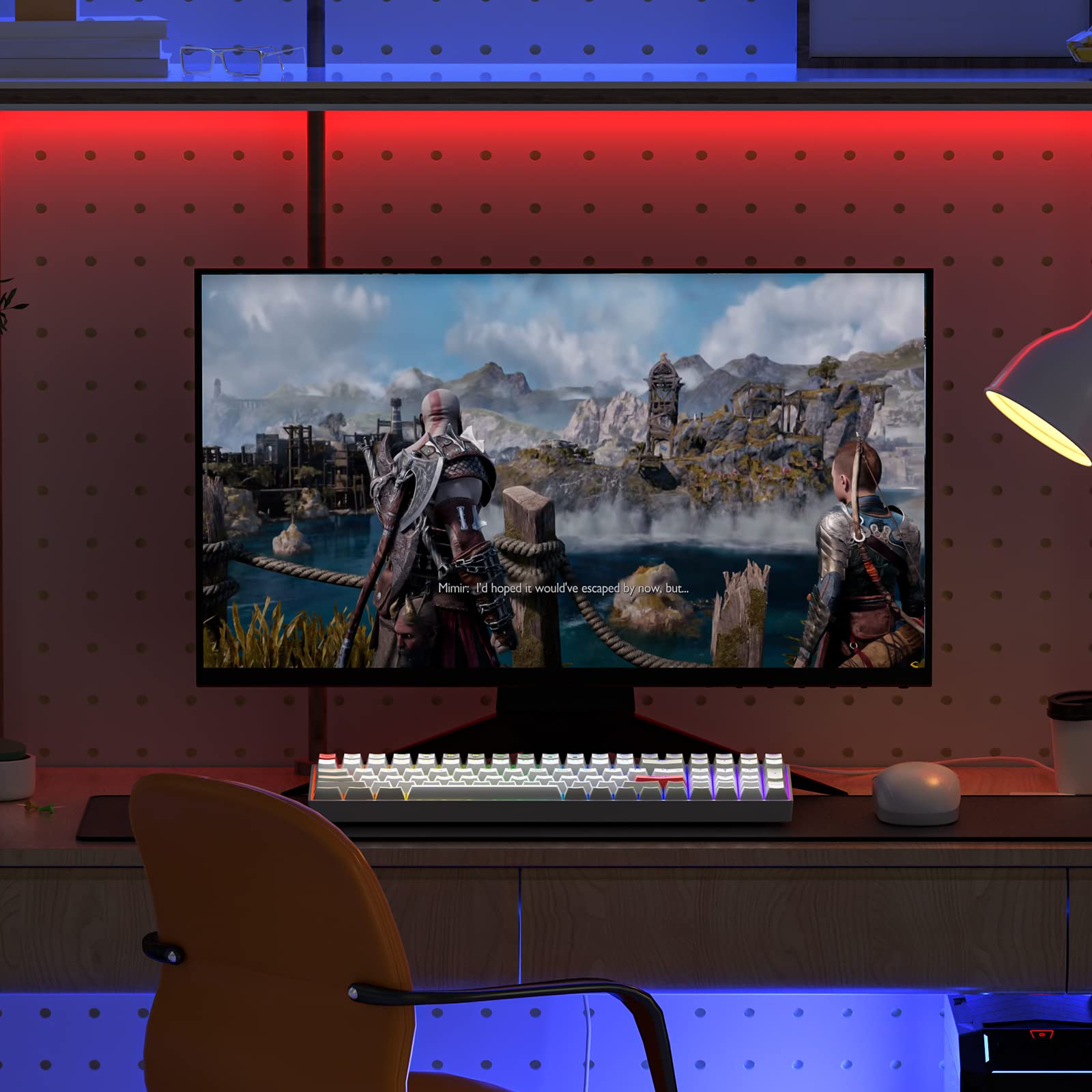 Newmen GM1000 Wireless Mechanical Gaming Keyboard,Bluetooth 5.0 2.4GHz USB-C Hot Swappable Custom Keyboard,RGB Backlit Mechanical Keyboards for with - View 7 of 7