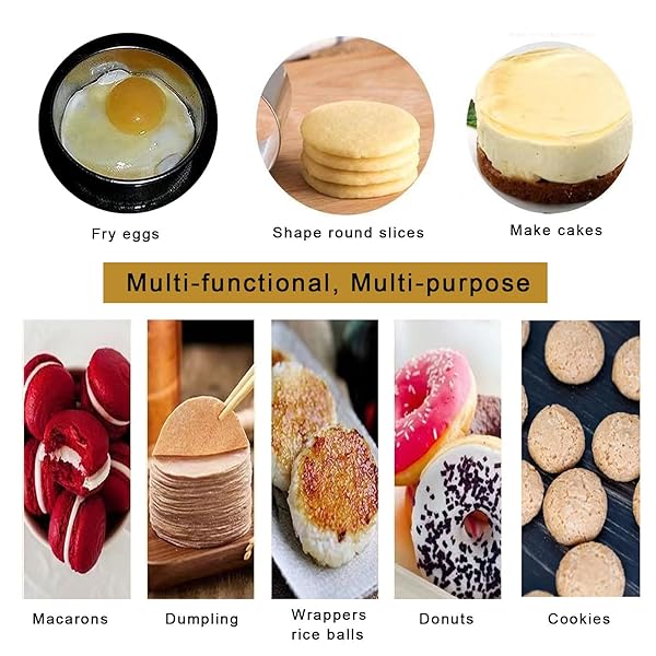 Gurlideo Round Cookie Cutter Set of 12 Circle Pastry Cutters for Baking Biscuit and Cake Decorating - View 5 of 8