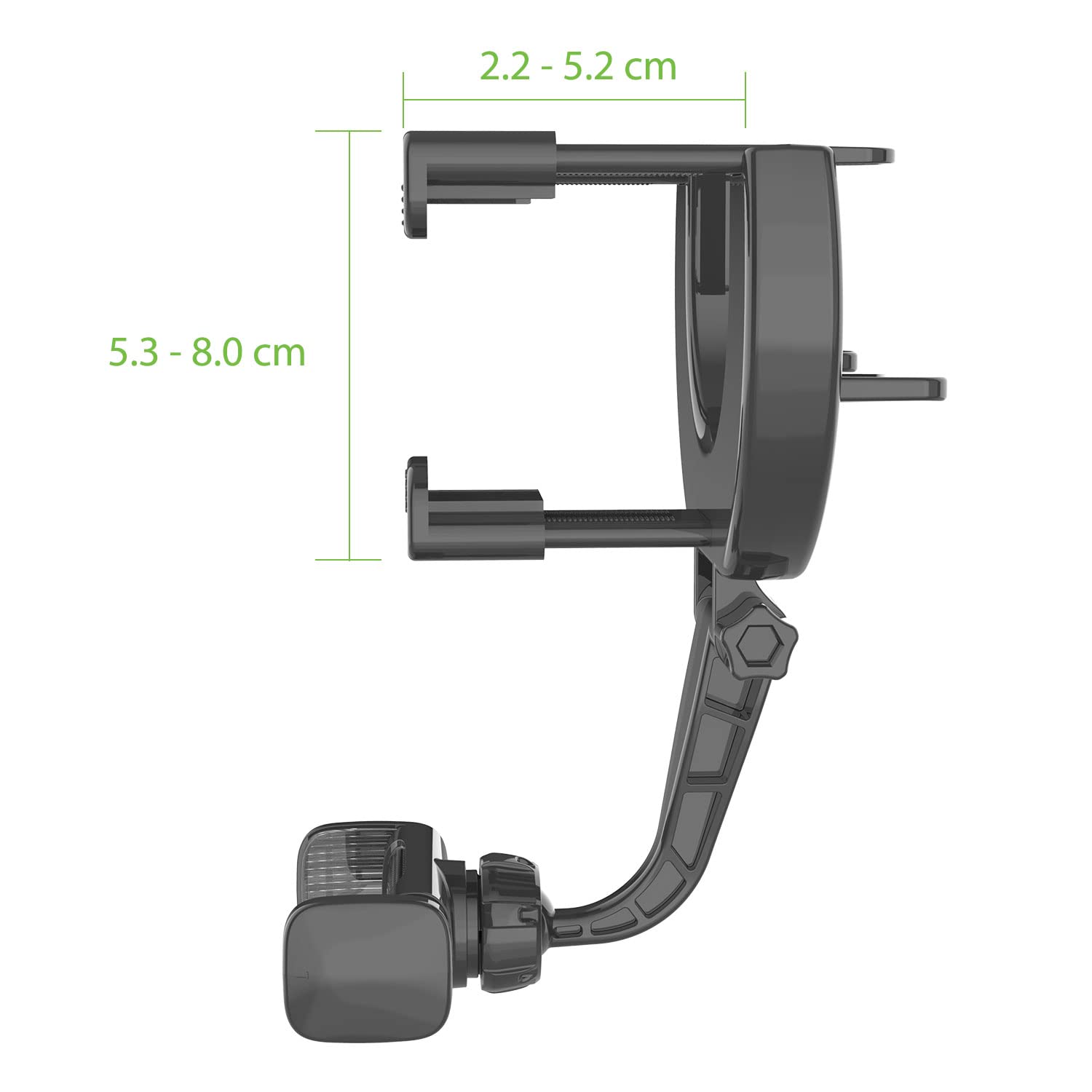 Cellet Vehicle Rear View Mirror Phone Holder Mount Universal Smartphone Cradle Compatible to iPhone 14 Pro Max Mini SE 13 12 11 XR XS Galaxy Z Flip Z - View 6 of 8