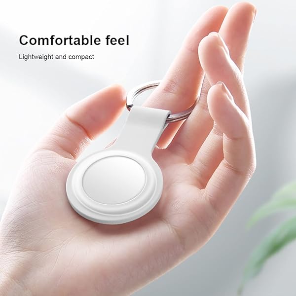 Habac Studio Pink Silicone AirTag Keyring Case with Hook - Anti-Lost, Shock Resistant for Keys, Bags, Luggage & Pets - View 5 of 10