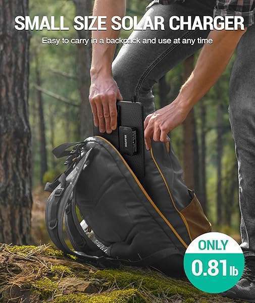 BLAVOR BLAVOR 10W Portable Solar Charger: Compact, Waterproof Solar Panel for Phones & Tablets - Perfect for Camping & Hiking - View 7 of 8