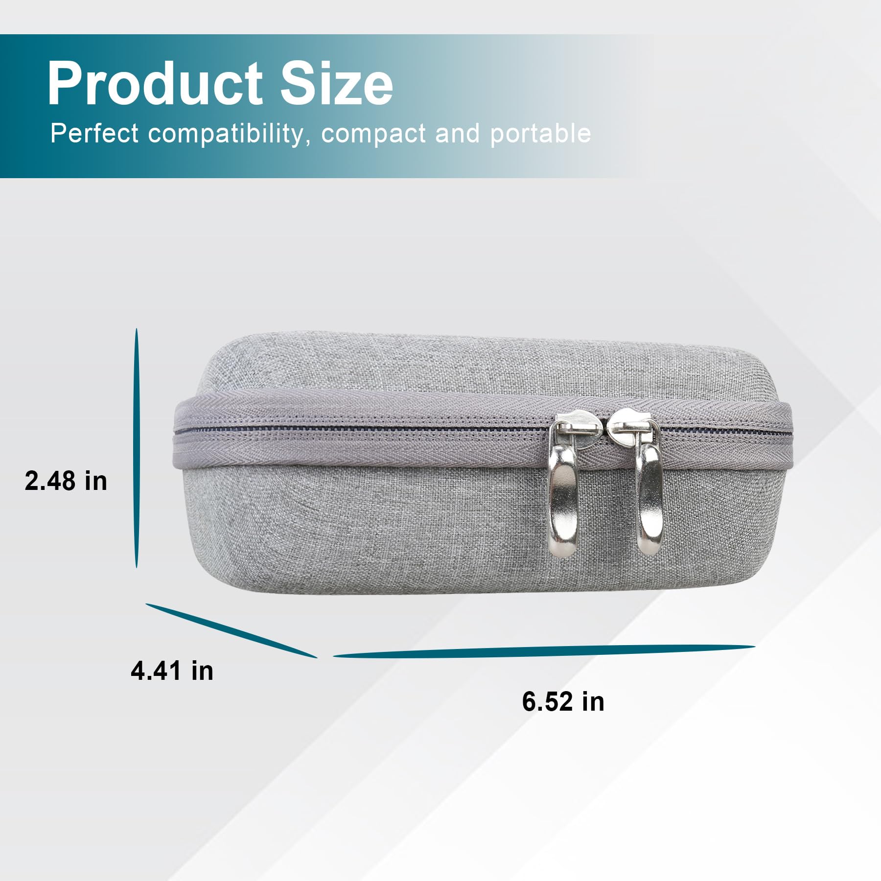 Canboc Canboc Hard Carrying Case for Yoto Mini 2024 Edition Kids Bluetooth Audio Player with Mesh Pocket for Audiobook Cards Grey Case Only - View 4 of 8