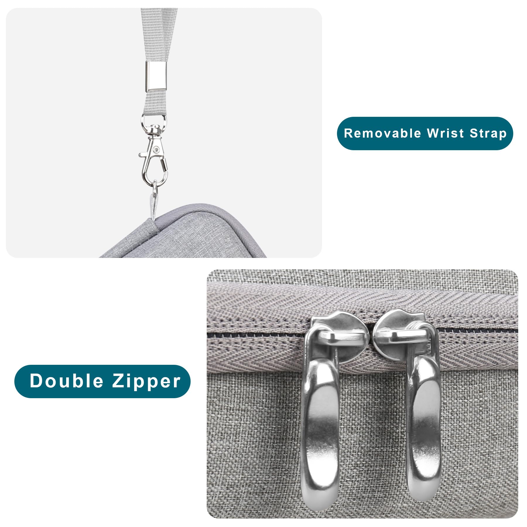 Canboc Canboc Hard Carrying Case for Yoto Mini 2024 Edition Kids Bluetooth Audio Player with Mesh Pocket for Audiobook Cards Grey Case Only - View 7 of 8