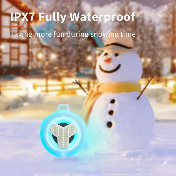 EBODA EBODA Bluetooth Shower Speaker: IP67 Waterproof, LED Light, 2000mAh, True Wireless Stereo - Perfect Gift for Music Lovers! - View 5 of 11