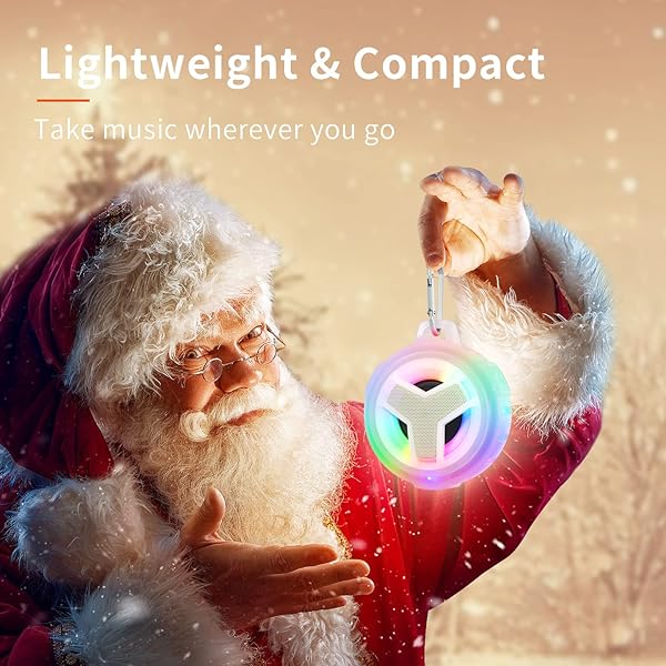 EBODA EBODA Bluetooth Shower Speaker: IP67 Waterproof, LED Light, 2000mAh, True Wireless Stereo - Perfect Gift for Music Lovers! - View 7 of 11