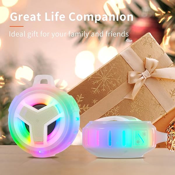 EBODA EBODA Bluetooth Shower Speaker: IP67 Waterproof, LED Light, 2000mAh, True Wireless Stereo - Perfect Gift for Music Lovers! - View 9 of 11