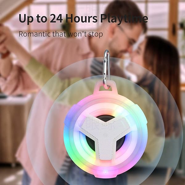 EBODA EBODA Bluetooth Shower Speaker: IP67 Waterproof, LED Light, 2000mAh, True Wireless Stereo - Perfect Gift for Music Lovers! - View 11 of 11