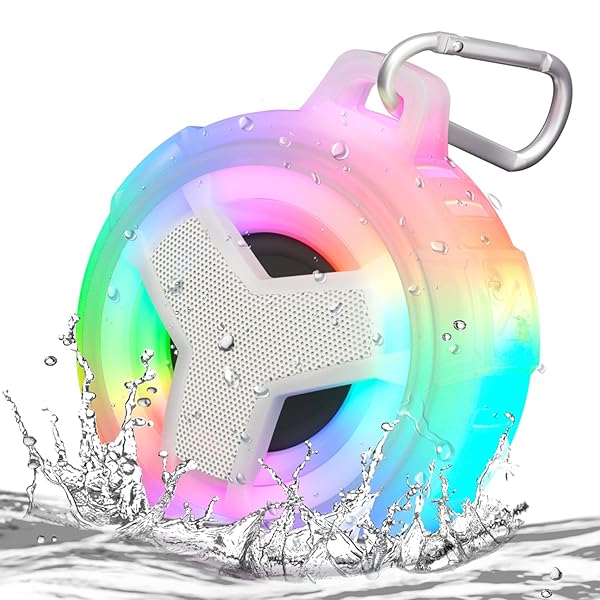 EBODA EBODA Bluetooth Shower Speaker: IP67 Waterproof, LED Light, 2000mAh, True Wireless Stereo - Perfect Gift for Music Lovers! - View 3 of 11