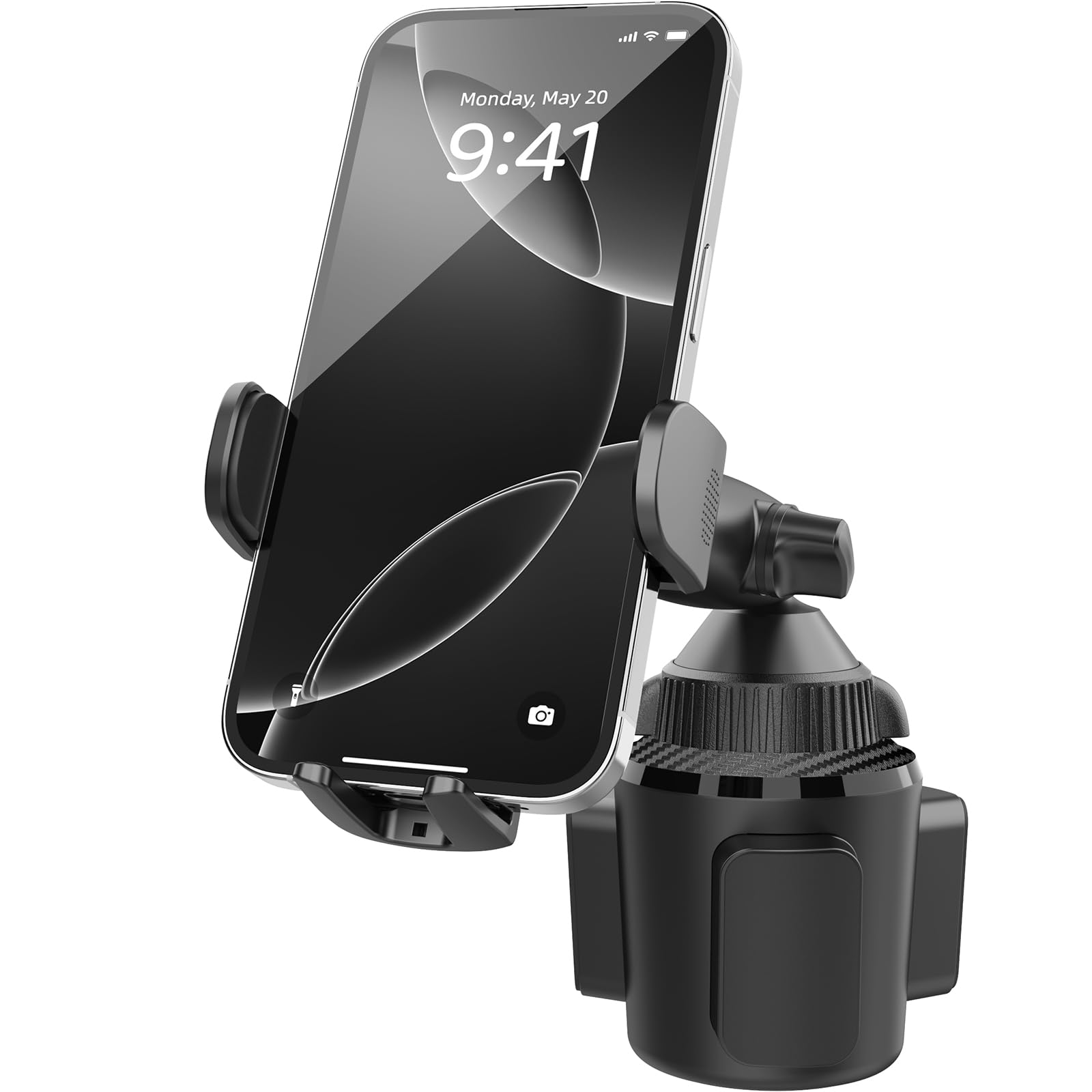 APPS2Car Sturdy Cup Phone Holder Mount for Car, Adjustable Height and Reach, Flexible Long Arm with Multi-Ball Pivot, One-Hand Operation, Compatible - View 9 of 9