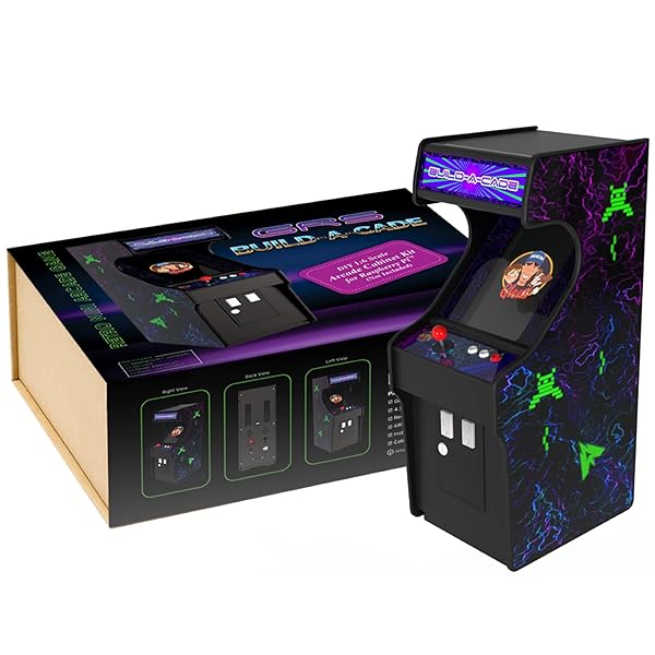 tsticks GRS Build-A-CADE 1:6 Scale Arcade Cabinet Kit Compatible with Raspberry Pi for Ultimate Gaming Experience