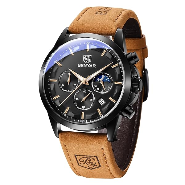 Shop BY BENYAR Men's Analog Watches: Waterproof, Leather Bands & Chronograph Styles - Perfect Gifts for Him!