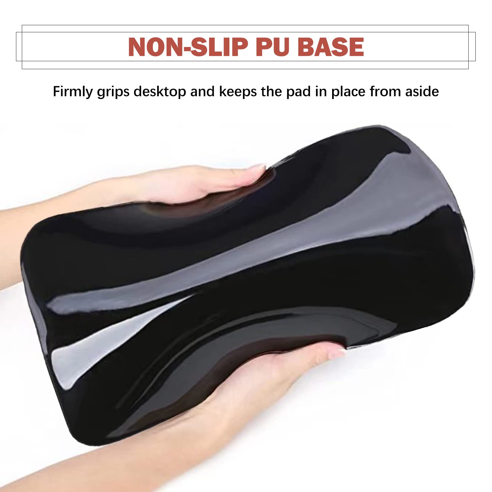 AIMSA Ergonomic Mouse Pad Wrist Rest Support, Thick Mousepad Upgraded Memory Foam, Pain Relief and Non-Slip PU Base for Home Office, Butterfly Flower - View 7 of 8