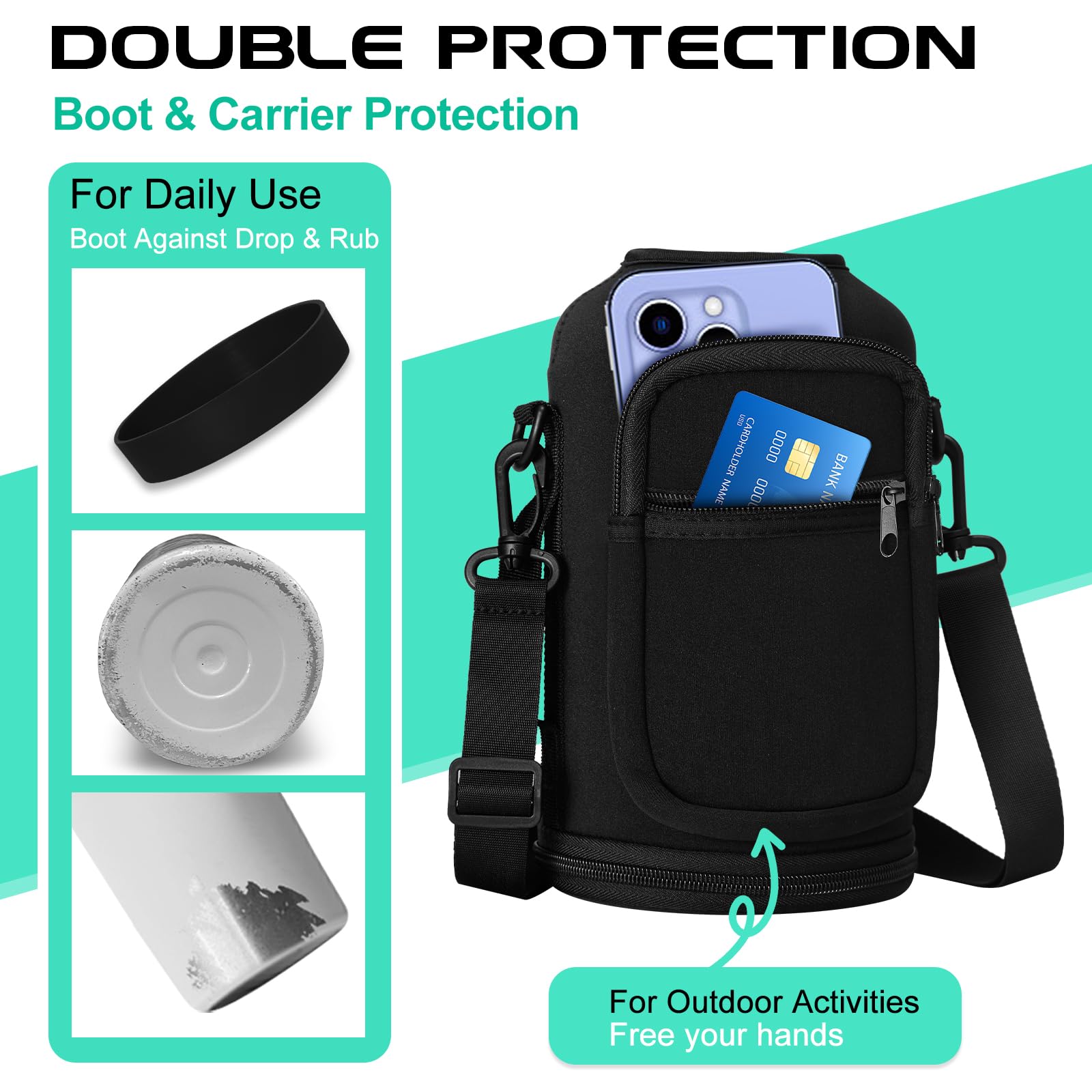 DIGJUPER 64OZ Insulated Water Bottle with Straw and Spout Lid Stainless Steel Half Gallon Jug Keeps Cold 48 Hours Hot 24 Hours Ideal for Hiking Camping Sports - View 5 of 8