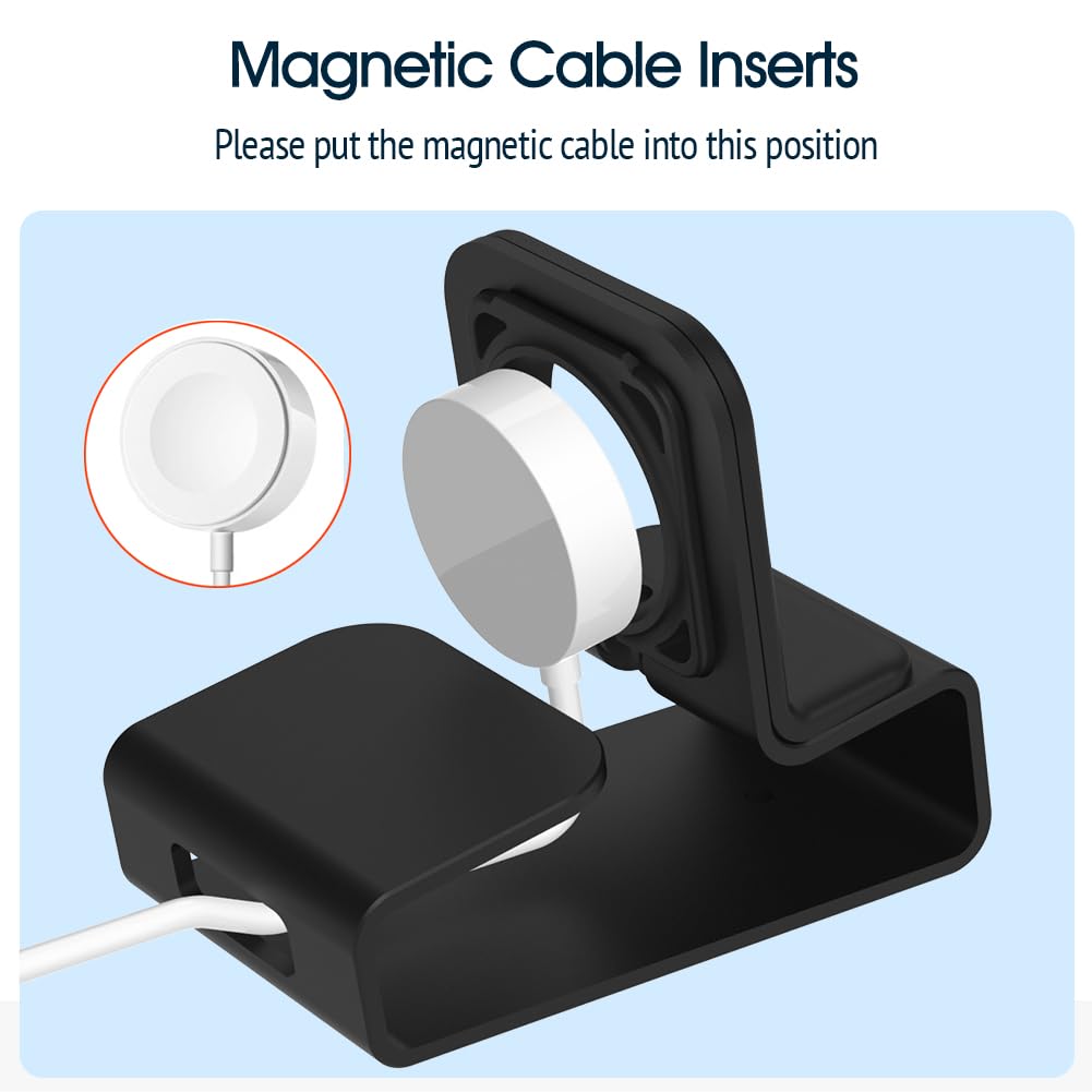 Aluminum Charging Stand Compatible with Apple Watch Ultra 2 1 SE 10 9 8 7 6 5 4 3 2 1, Desk Charger DockandHolder Nightstand for iWatch 49 46 42 45 - View 6 of 9