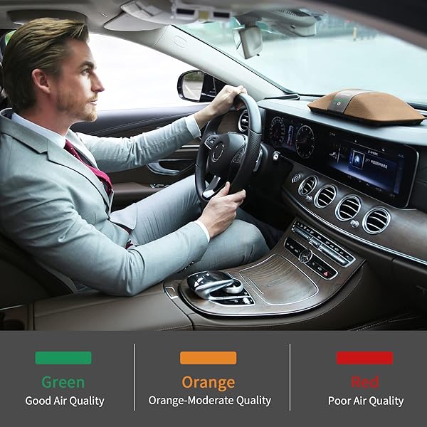 LUFTRUM Car Air Purifier with H13 True HEPA Filter: Car Portable Air purifier for Exhaust Fumes, VOC, Smoke, Odors, and Bacteria, 99.9% Removal to 0.1 Microns - Air purifier for Car Traveling Bedroom (brown) - View 6 of 10