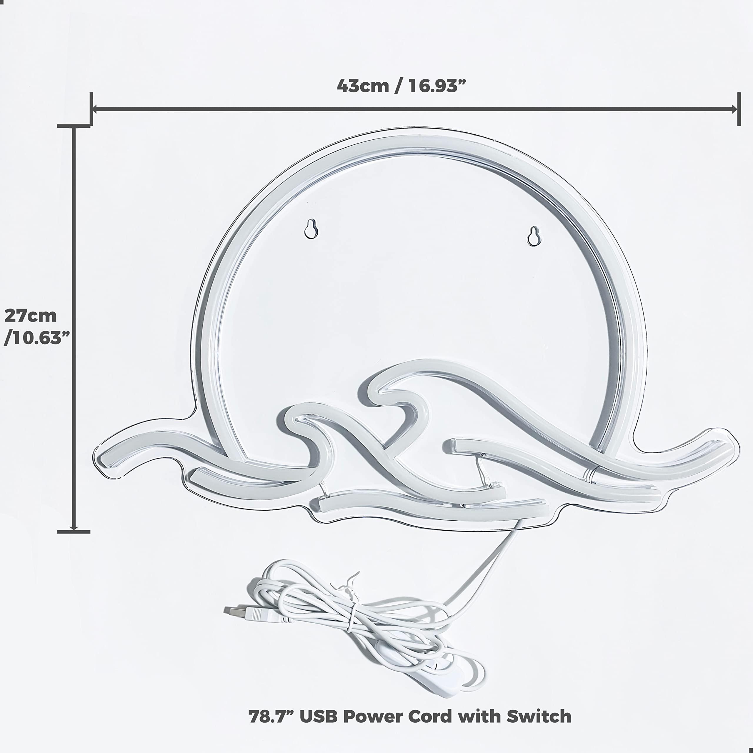 GGK Sunset with Waves Neon Sign LED Sunrise Light for Bedroom Wall Decor Anime Wave Design Perfect for Home Aesthetic - View 4 of 8