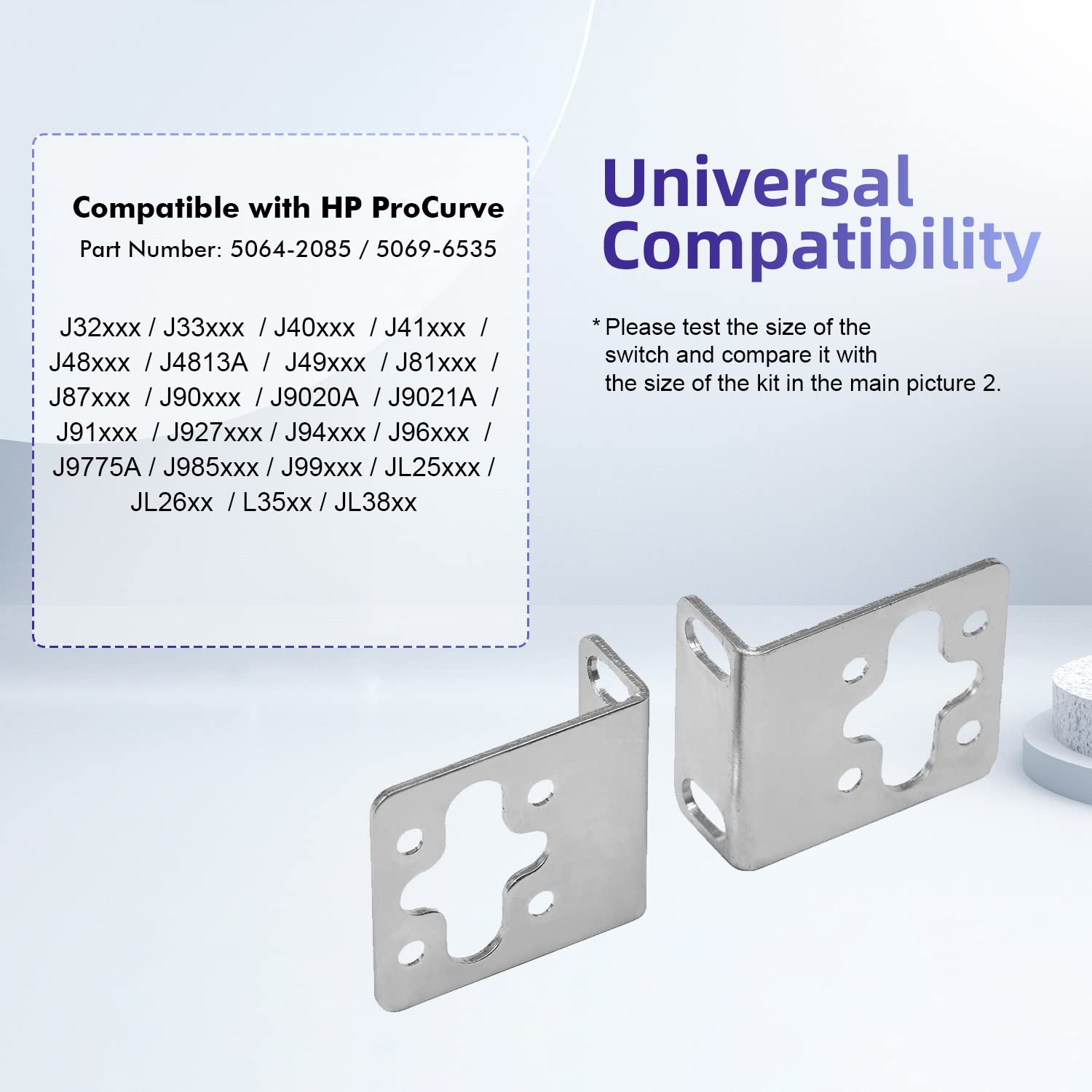 PhyinLan PhyinLan Rack Mount Kit 17.3 Inch Rack Ears for HP ProCurve Aruba OfficeConnect HPE HP-4S 5064-2085 5069-6535 - View 6 of 7