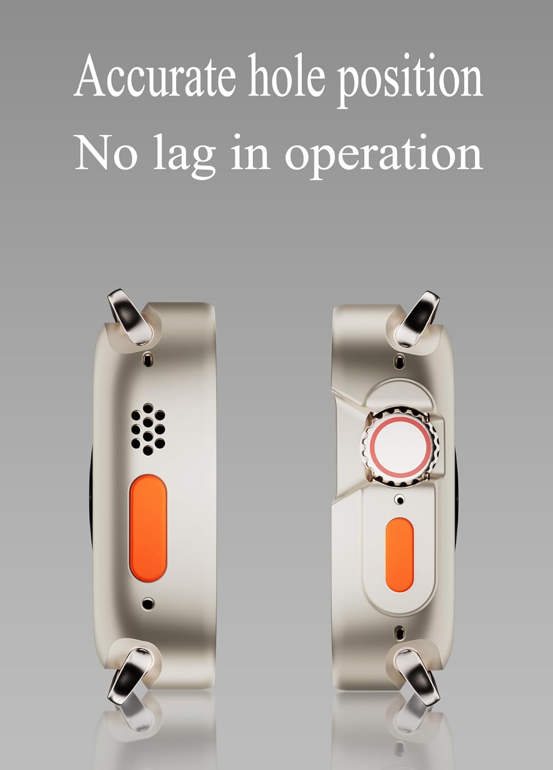 Yrzper Apple Watch Ultra 2 and 49mm Rugged Shockproof TPU Case Lightweight Protective Cover Bumper Clear Silver - View 4 of 9