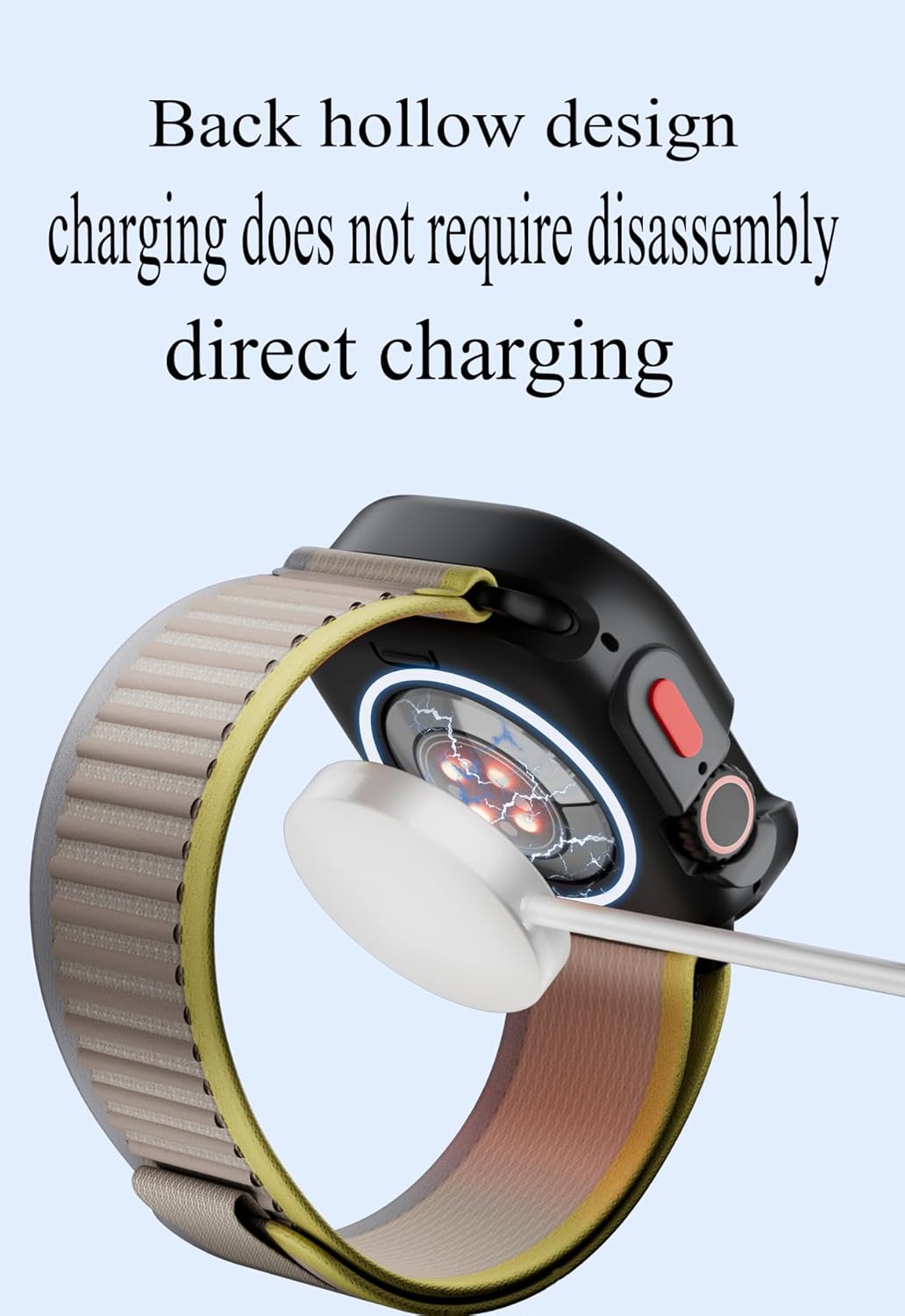 Yrzper Apple Watch Ultra 2 and 49mm Rugged Shockproof TPU Case Lightweight Protective Cover Bumper Clear Silver - View 5 of 9