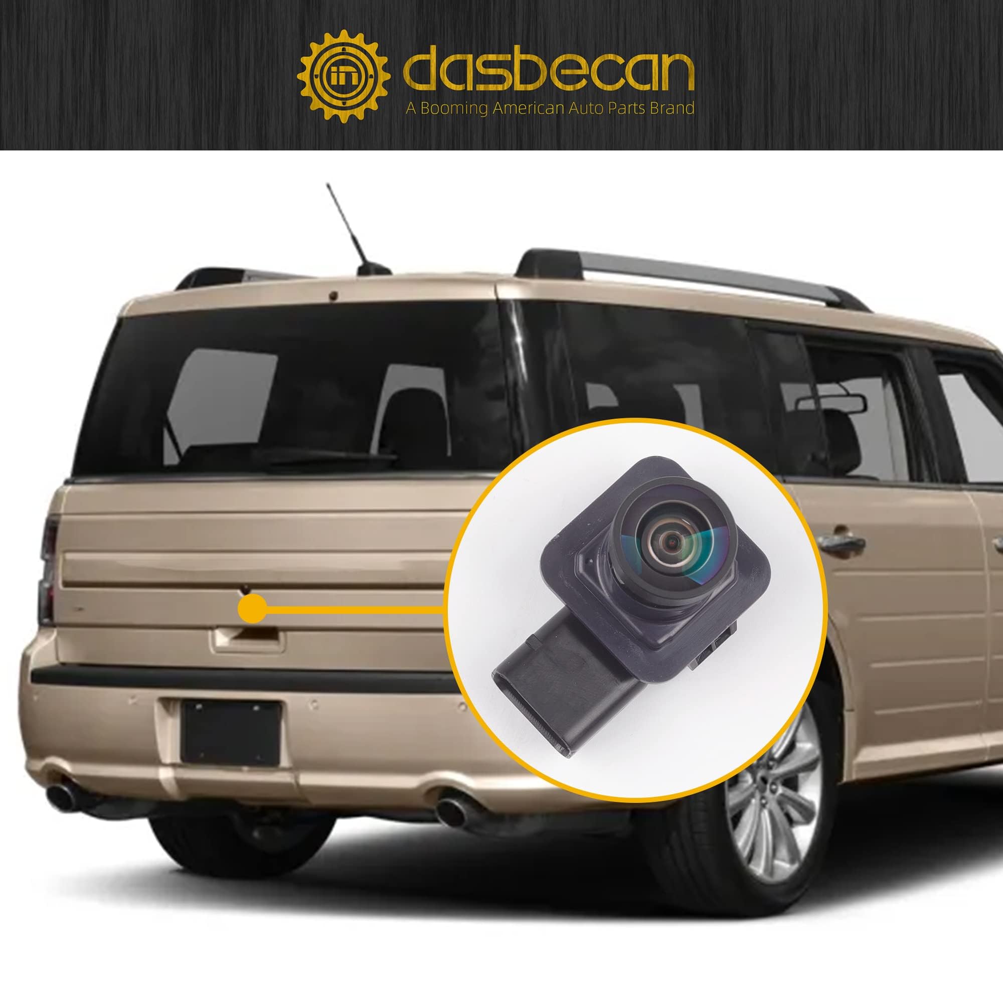 Dasbecan Rear View Backup Camera Compatible with Ford Flex 2013-2019 Replaces DA8Z-19G490-A DA8Z-19G490-C EA8Z-19G490-A GA8Z-19G490-A Parking Assist - View 5 of 7