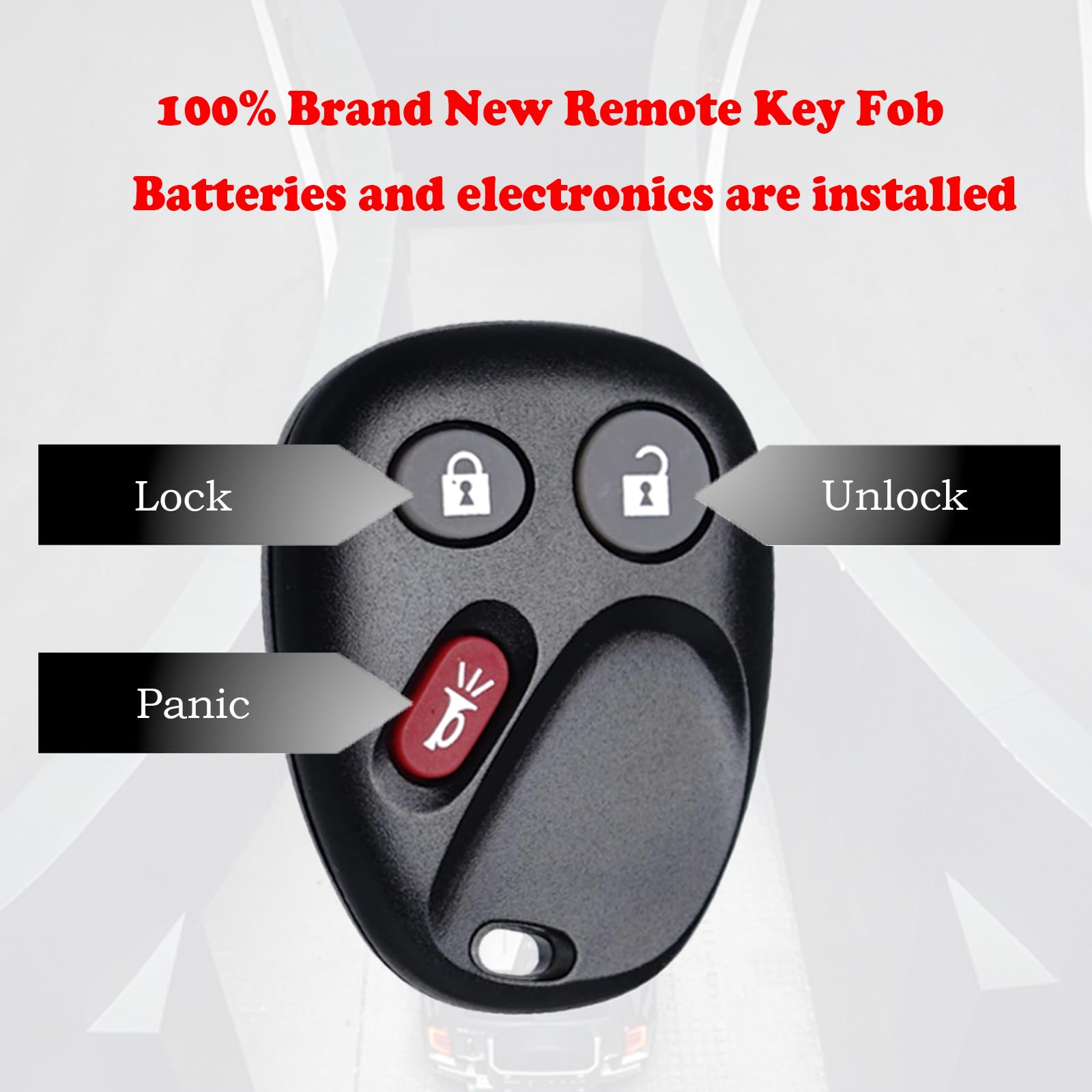 MechanMagic Keyless Entry Remote Control Key Fob Replacement Fits for Chevy Silverado 1500 2500HD 2003-2006 Avalanche Equinox SSR Suburban Tahoe GMC - View 4 of 9