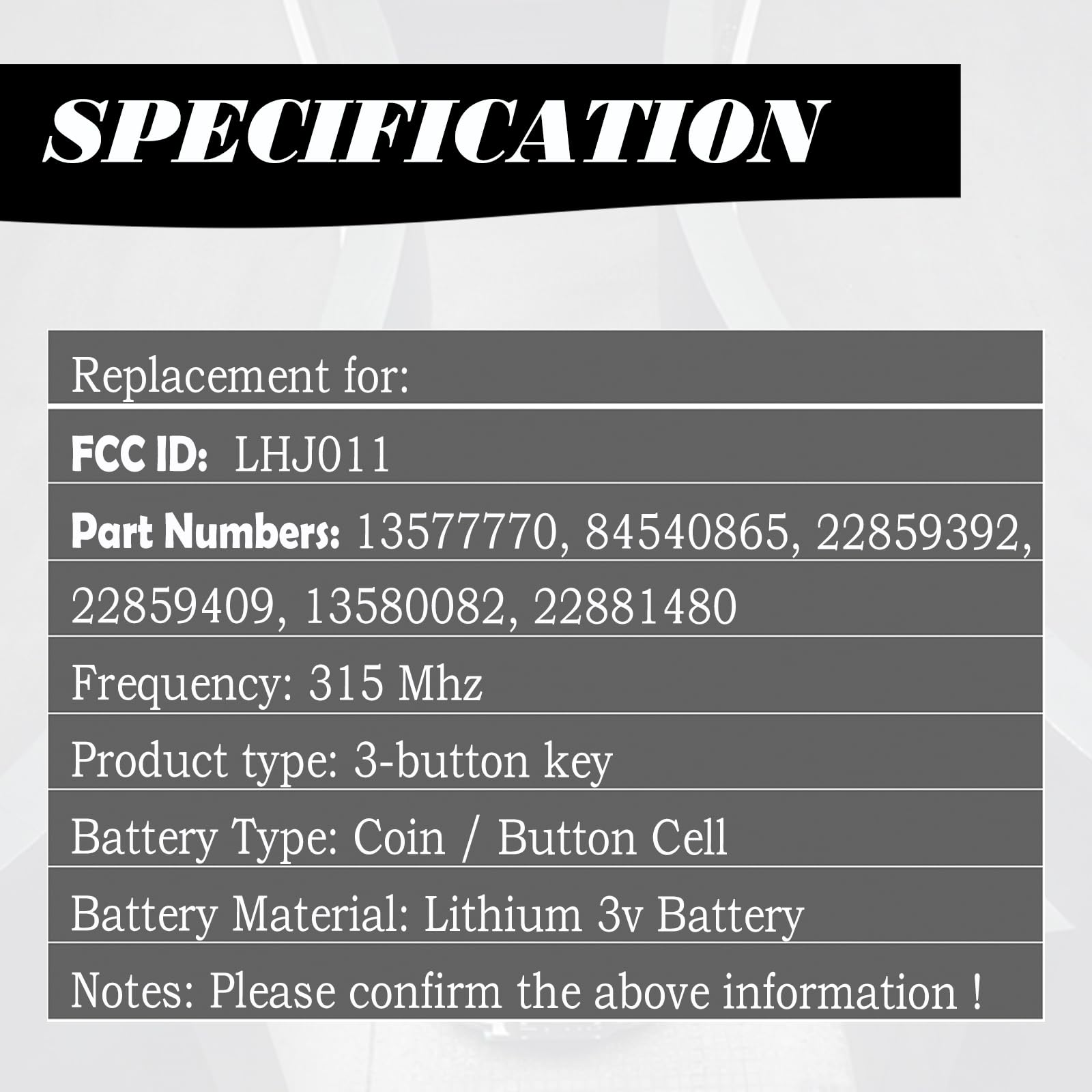 MechanMagic Keyless Entry Remote Control Key Fob Replacement Fits for Chevy Silverado 1500 2500HD 2003-2006 Avalanche Equinox SSR Suburban Tahoe GMC - View 5 of 9