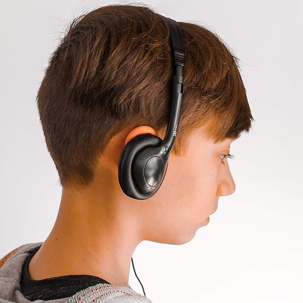 Soundnetic Soundnetic SNCCV Classroom Stereo Headphones - 100 Pack, Volume Control, Leatherette Earpads, Black - View 7 of 10