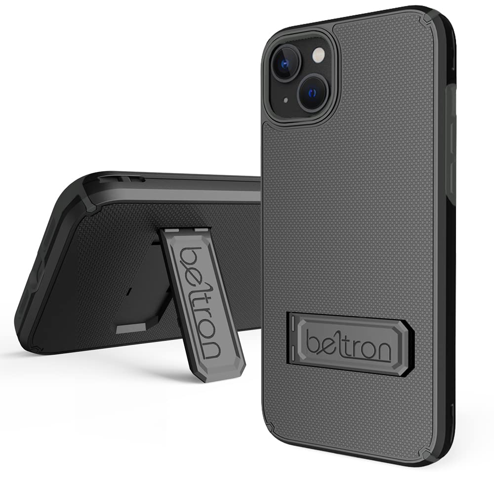 BELTRON Case Holster Combo for iPhone 13 14, Slim Protective Full Body Grip Case and Swivel Belt Clip 3 in 1 Combo with Kickstand and Card Holder - View 5 of 9
