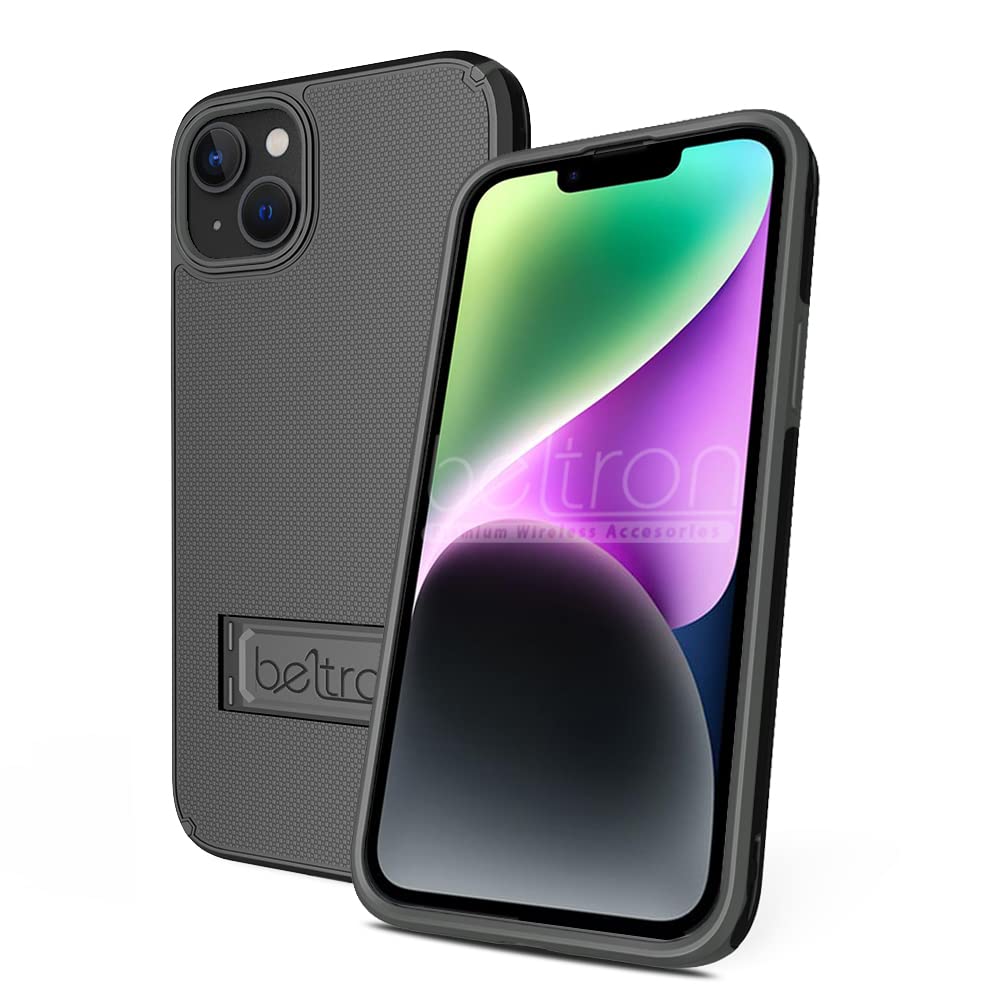 BELTRON Case Holster Combo for iPhone 13 14, Slim Protective Full Body Grip Case and Swivel Belt Clip 3 in 1 Combo with Kickstand and Card Holder - View 7 of 9