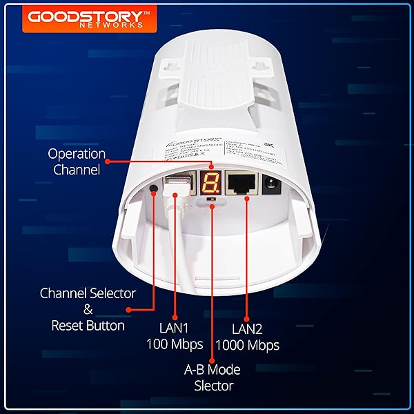 GOOD STORY High-Speed Wireless Bridge Kit for Outdoor WiFi - Long Range 5G Point-to-Point Expansion (2 Pack) - View 7 of 10