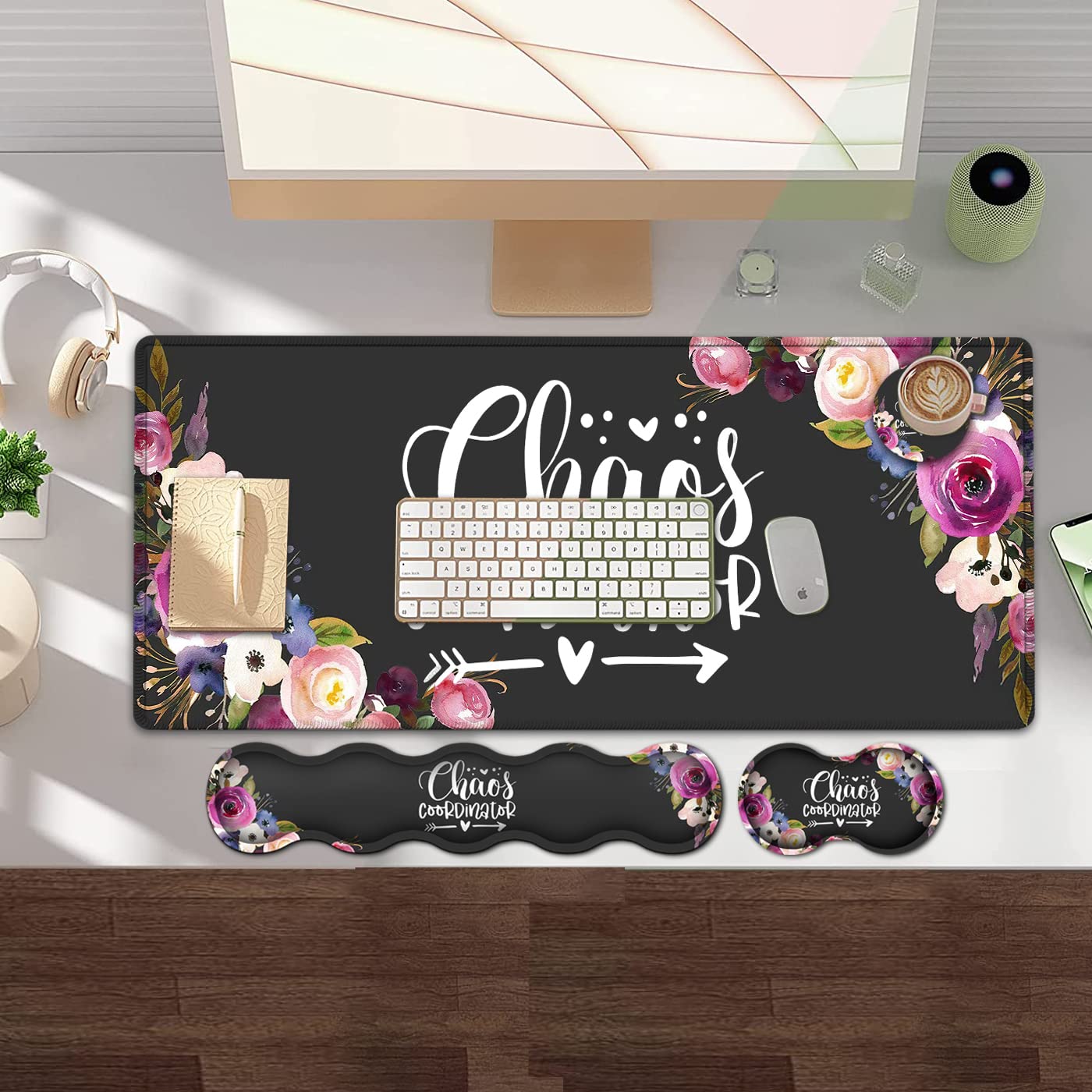 Gaming Mouse Pad and Keyboard Wrist Rest, Large Extended Mouse Pad 31.5X 11.8,Ergonomic Memory Foam Wrist Rest + Desk Mat Protector, for Office Home - View 7 of 7