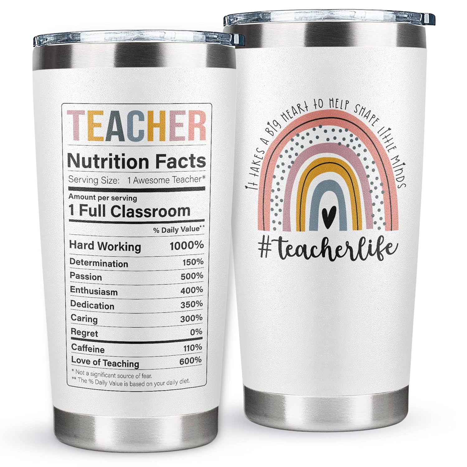 DUNKMATE DUNKMATE Teacher Appreciation Gifts 20 Oz Stainless Steel Tumbler Perfect for Women Back to School Birthday Thank You Gift Ideas