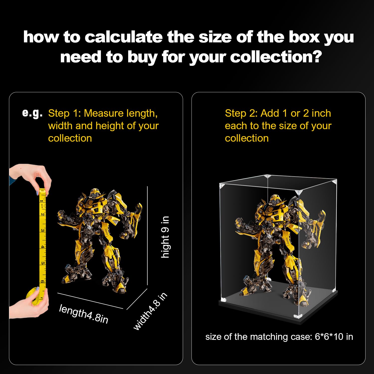 KOLIPI KOLIPI Acrylic Display Case for Collectibles Clear Box for Lego Figures Doll Toys Home Storage 6x6x10 inch - View 4 of 9